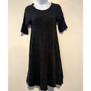 Ganni Black Winter Jersey Cotton Dress Women’s Size M Casual Fit & Flare‎